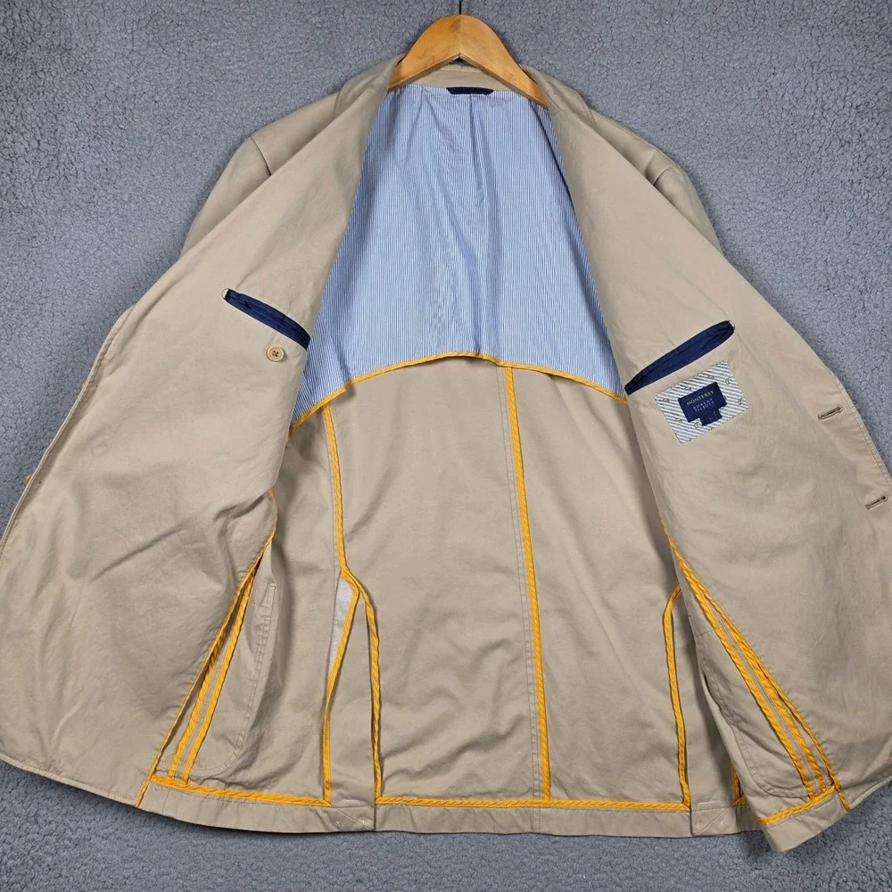 Robert Talbott Sport Coat Mens Size Large Beige Monterey Regular Fit Cotton